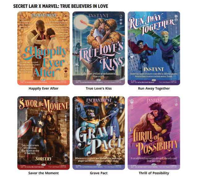 Secret Lair x Marvel: True Believers in Love